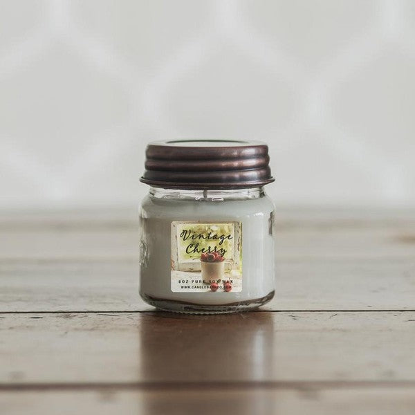 Vintage Cherry 8oz Mason Pure Soy Candle