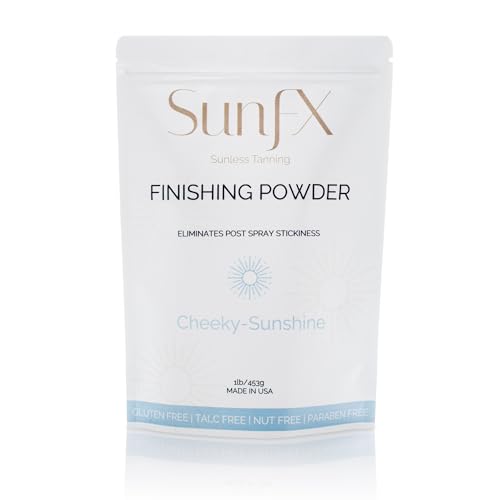 SunFX Post Spray Tan Translucent Finishing Powder | Talc Free | Sunless Tanning Setting Powder | Shimmer | Cheeky-Sunshine - 1lb