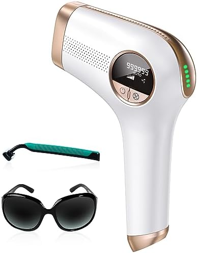 Aopvui Laser Hair Removal for Women and Men, Update Permanent Hair Removal Device with Red-light IPL Technology, Painless Hair Removal for Whole Body Use