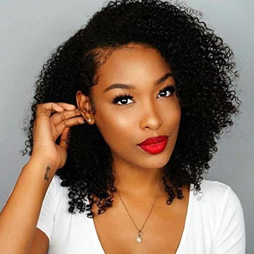 BLY Mongolian Afro Kinky Curly Human Hair 3 Bundles (10 12 14inches) Unprocessed Hair Weave Weft Big Hair for Black Women Natural Color