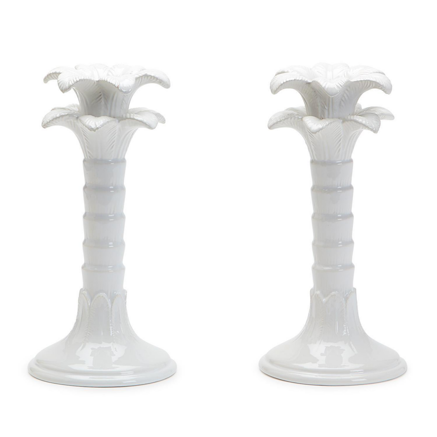 Set of 2 Palm Leaf Candleholders