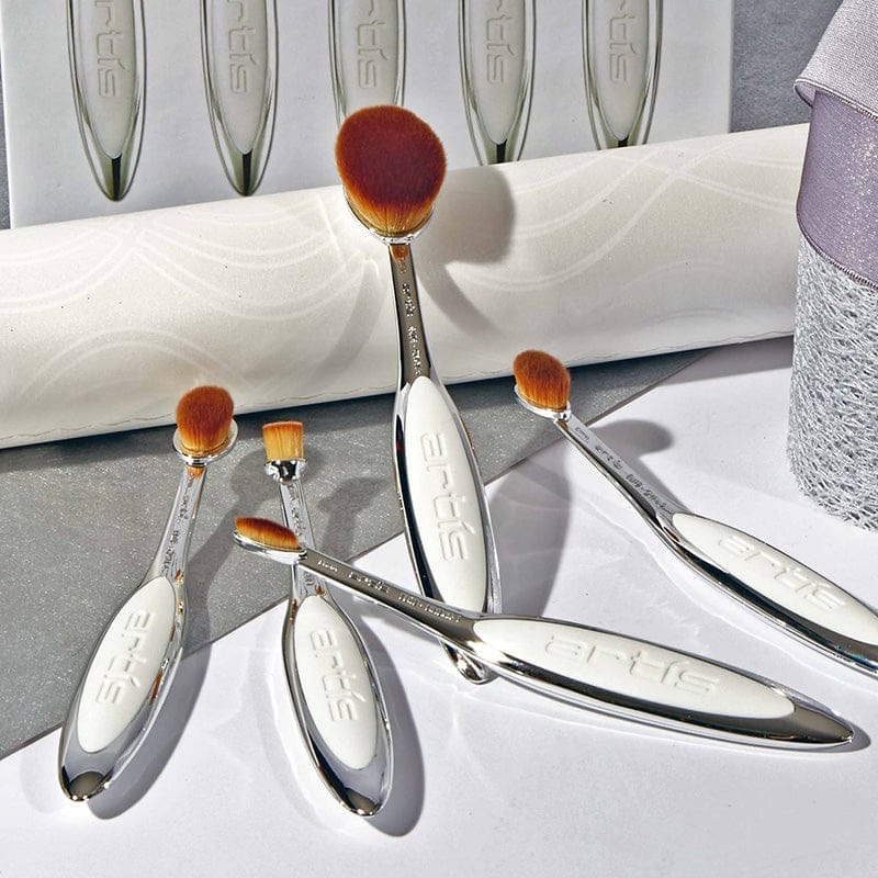 5pcs Mirror White Makeup Foundation Brush Set