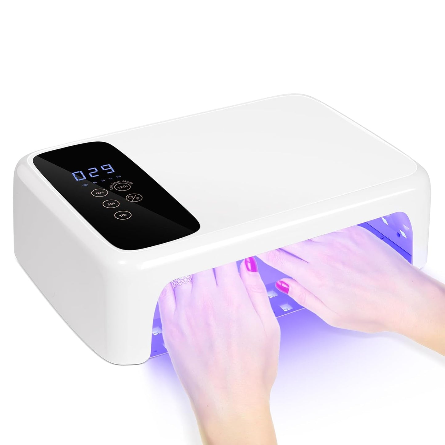 Cordless LED Nail Lamp for Two Hands, Nail Dryer, 138W Rechargeable UV LED Nail Light, 69 Beads 4 Timers Settings and Large Space Auto Sensor, Professional LED Nail Lamp for Gel Polish