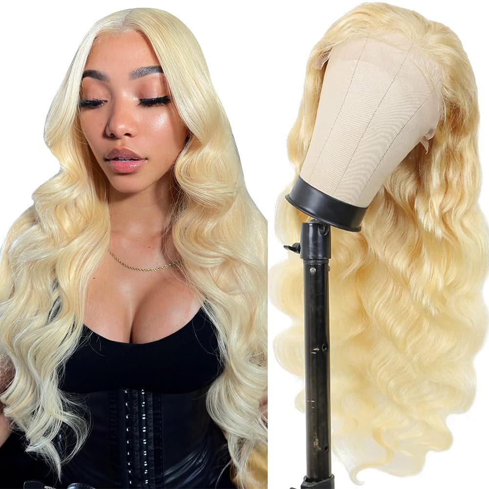 Deloni 613 blonde lace front wigs human hair 200% density 13x4 full lace front Wigs human hair 13X4 body wave hd lace frontal glueless wigs human hair pre plucked With Baby Hair 24inch