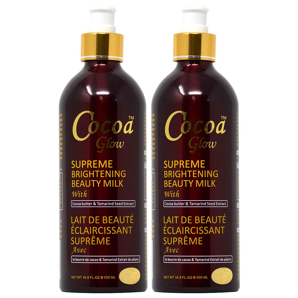 Cocoa Glow Supreme Brightening Beauty Milk 16.8oz (Pack of 2)
