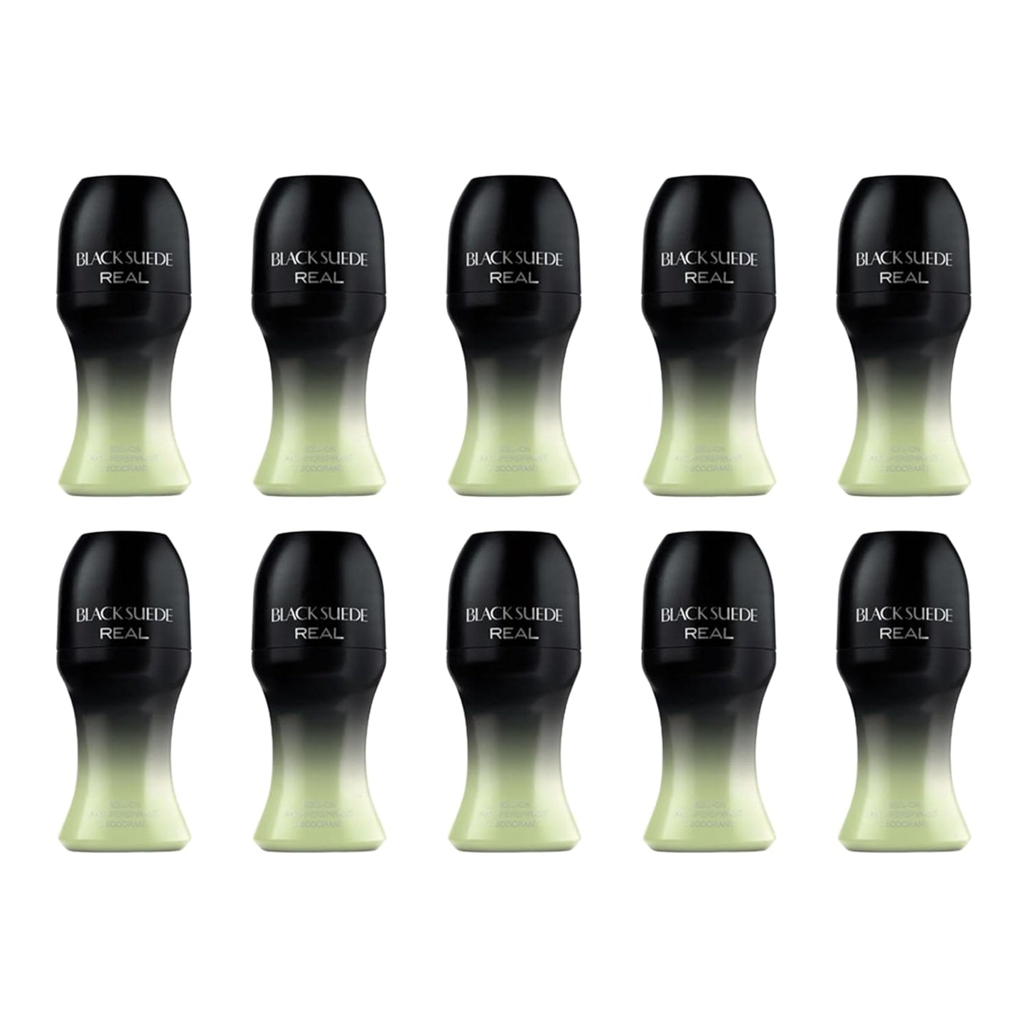 Black Suede Real Antiperspirant Roll-On Deodorant 50 ml, For Men, RELEASE YOUR CHARISMA! Roll-on deodorant in the scent of Black Suede Real perfume, Provides protection all day long (Pack Of 10)