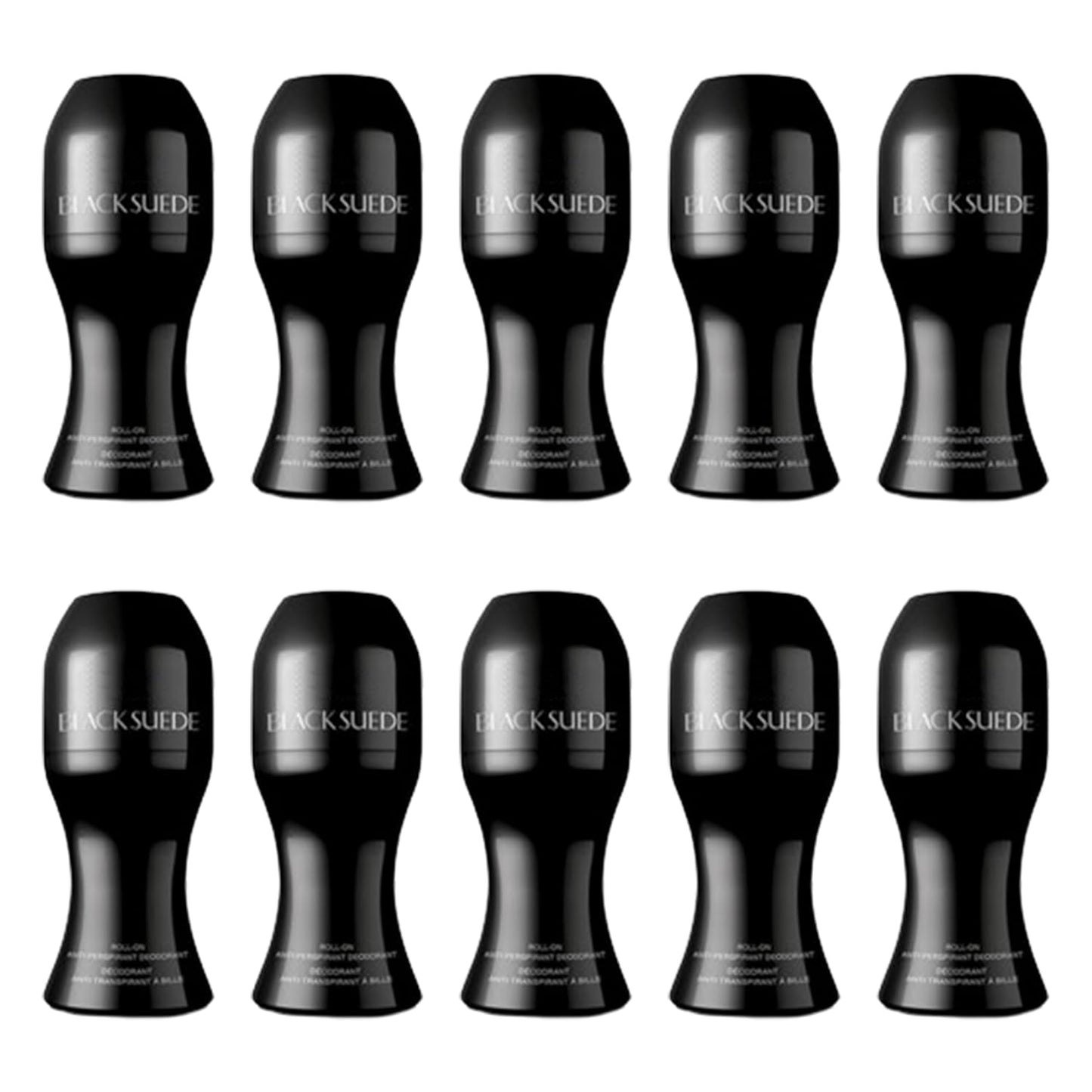Black Suede Antiperspirant Roll-On Deodorant 50 ml, For Men Hot. Confident. Charismatic. Black Suede • Oriental and Fujer fragrance • Woody notes, green herbs and leather notes (Pack Of 10)