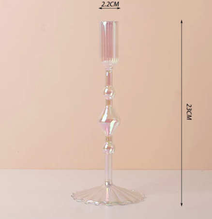 {Fiddlehead Craftsman} Mid-Century Modern Taper Holder :: Iridescent #6