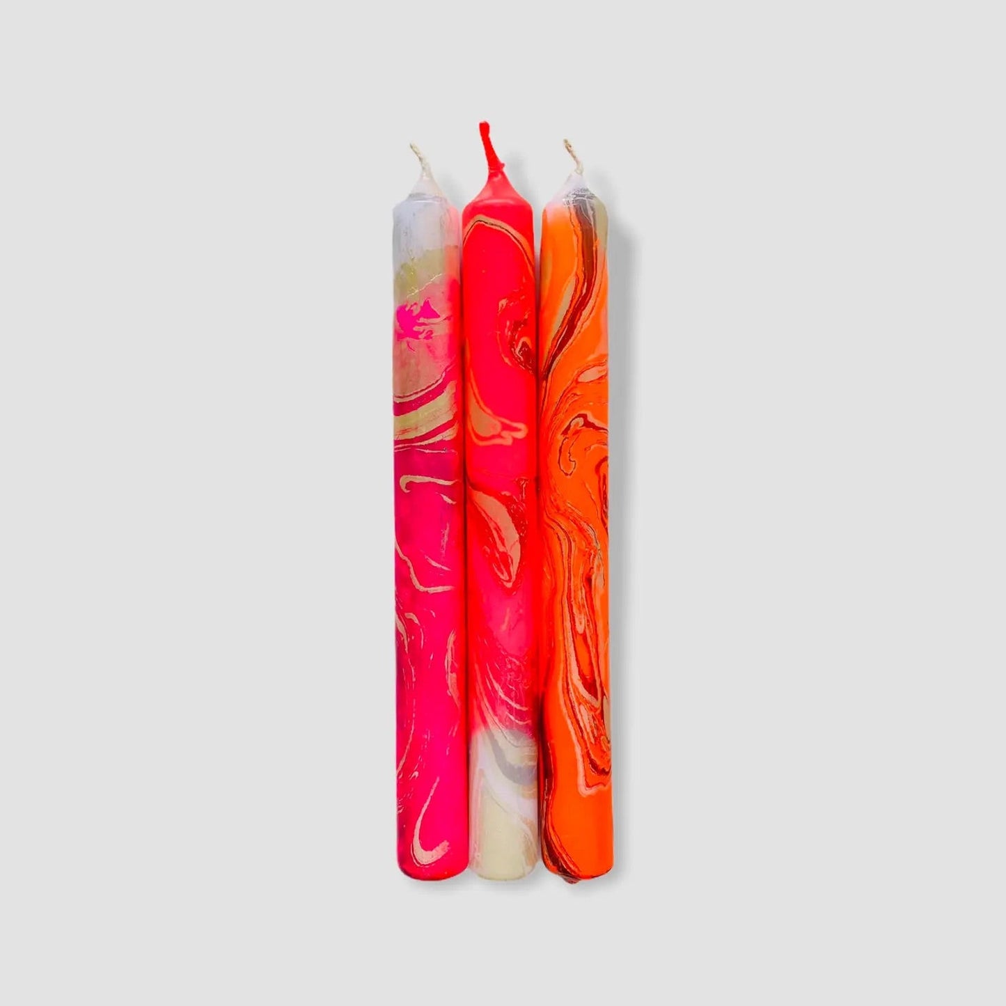 Dip Dye Marble Candles: Various Colors