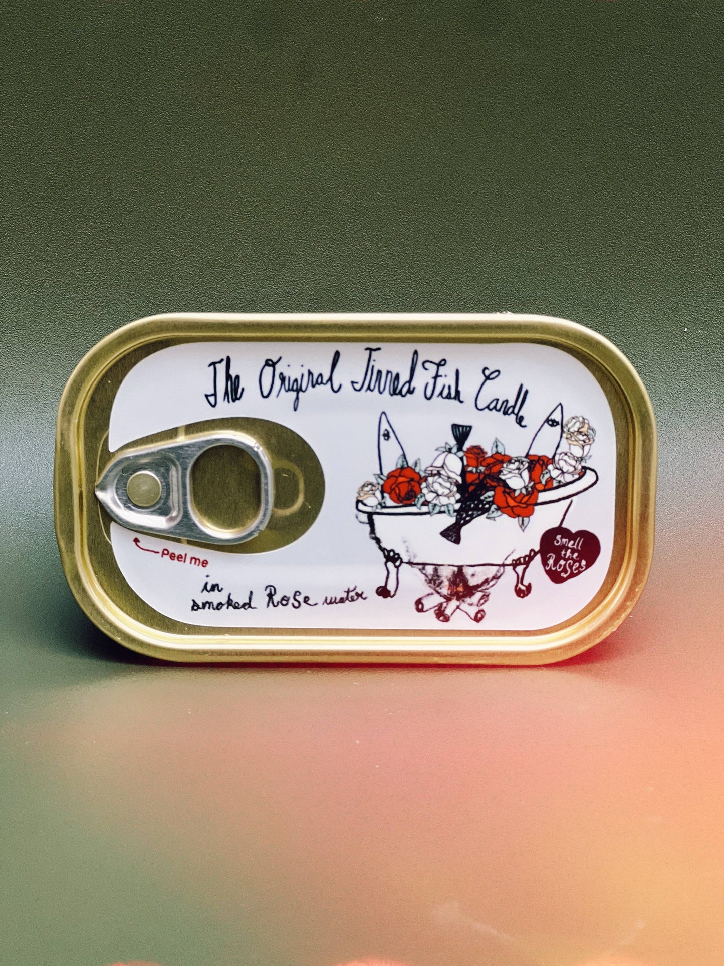 {Tinned Candle} Tinned Fish Candle :: Smoked Rose Water