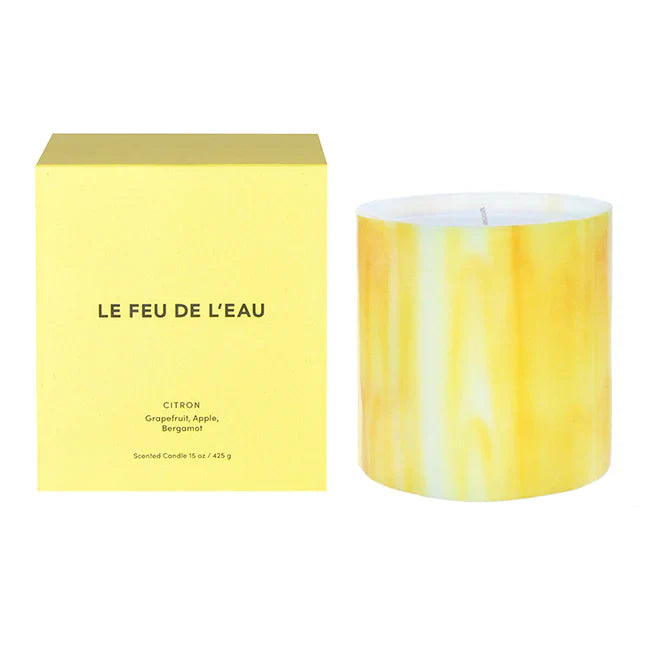 {Le Feu De L'eau} Artisanal Scented Candle :: Citron