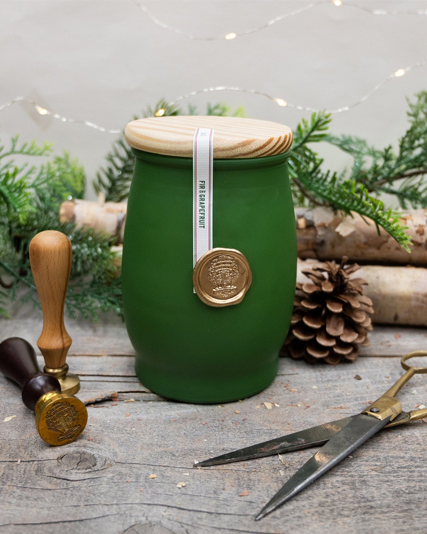 Holiday Barrel Glass Candle | Barr-Co.