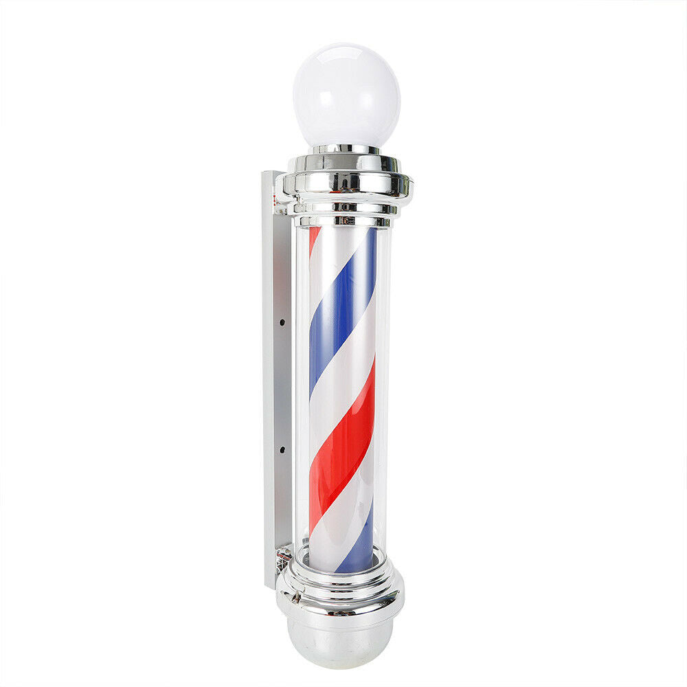Barber Pole Rotating Light R/B/W 32"