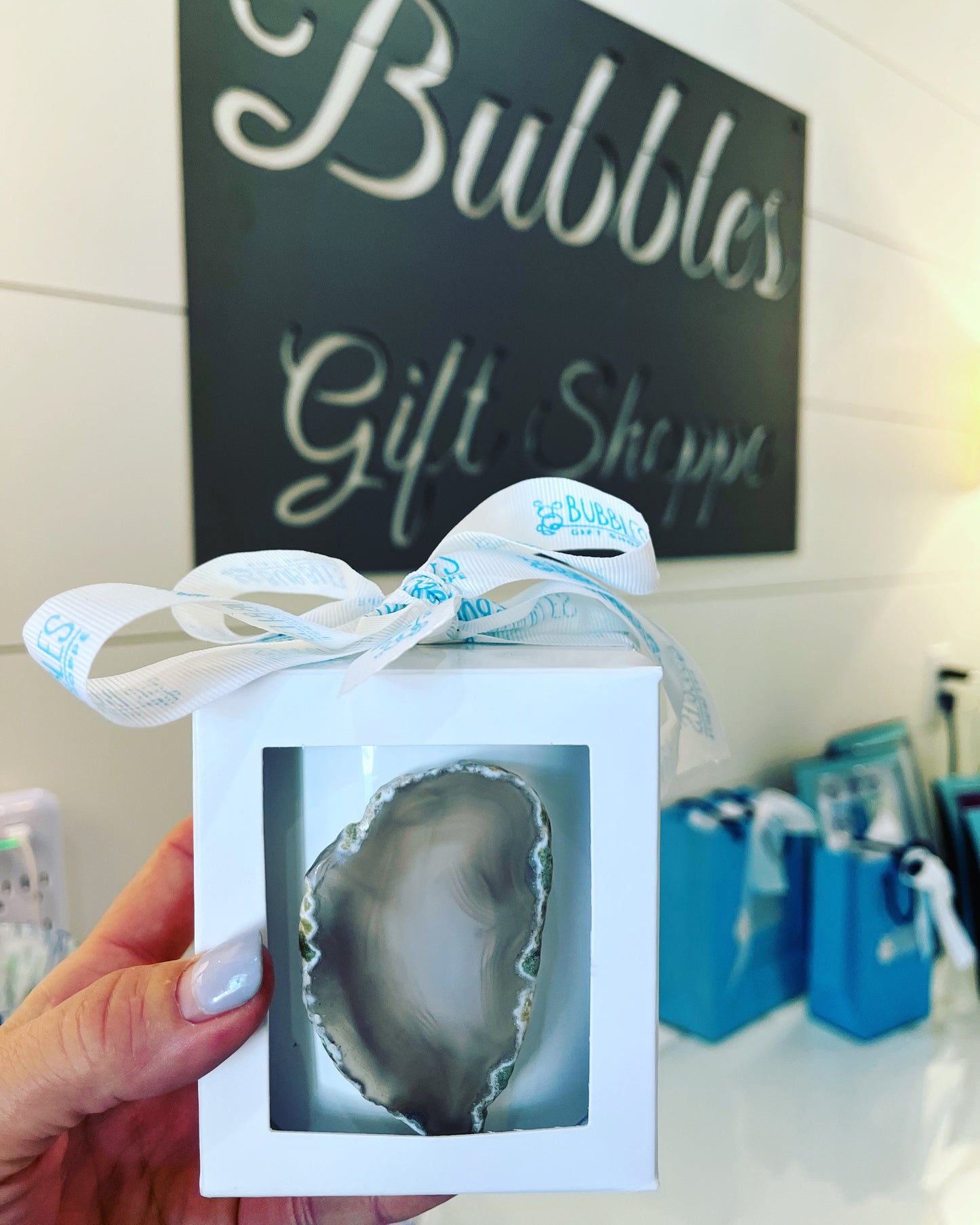 Agate Stone Bubbles Candle Co. - 9 oz Candle Vessel