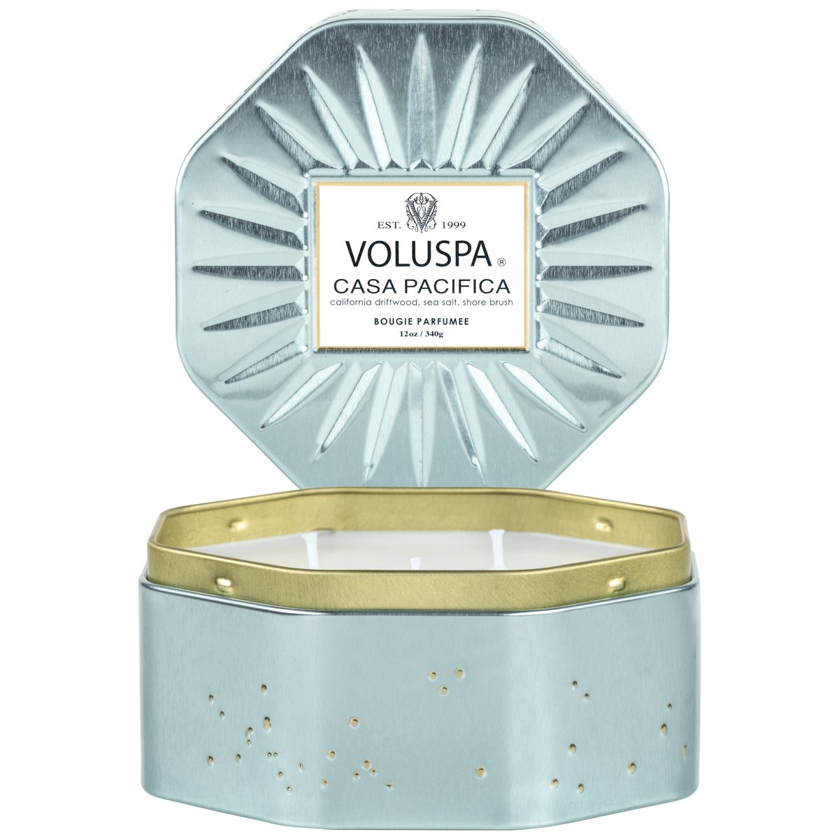 {Voluspa} 3 Wick Tin Candle :: Casa Pacifica