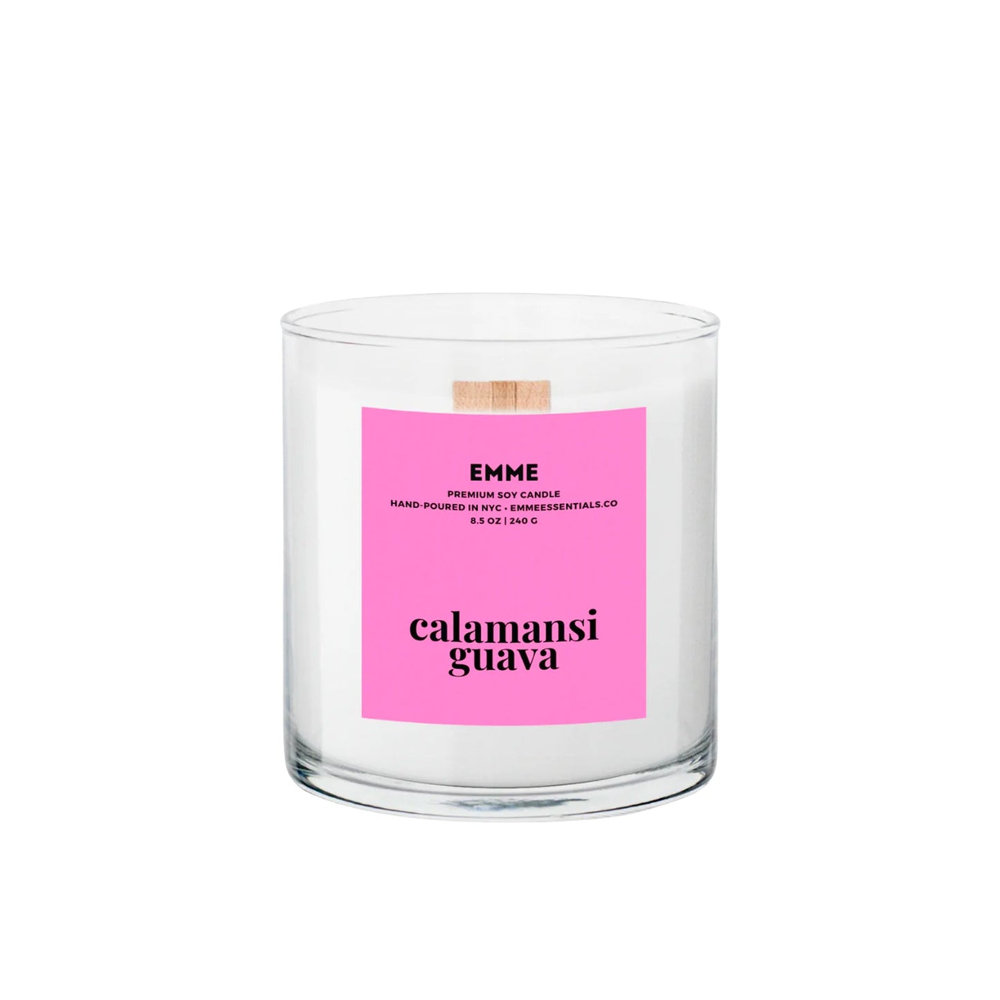 Emme Calamansi Guava Wood Wick Candle