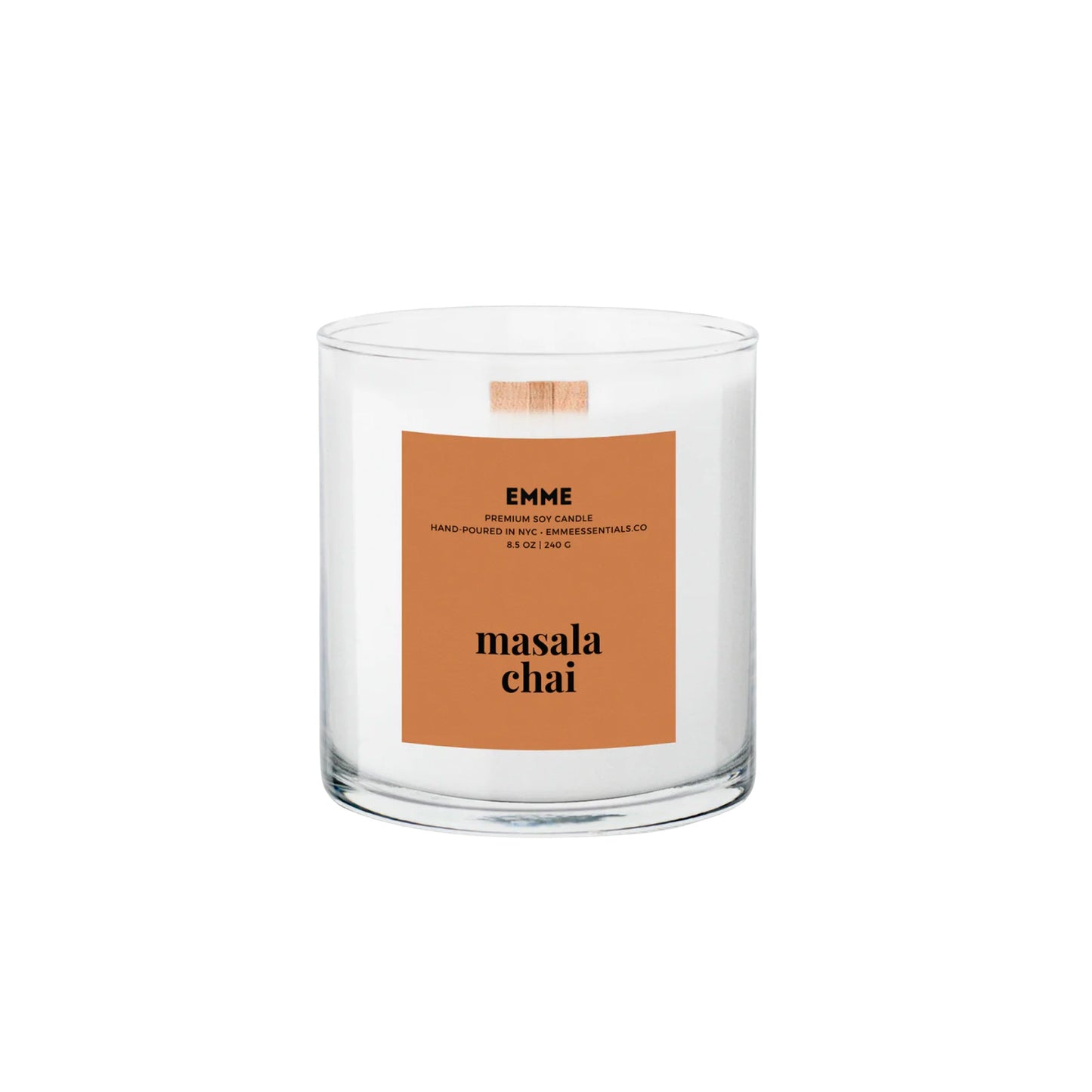 Emme Masala Chai Wood Wick Candle