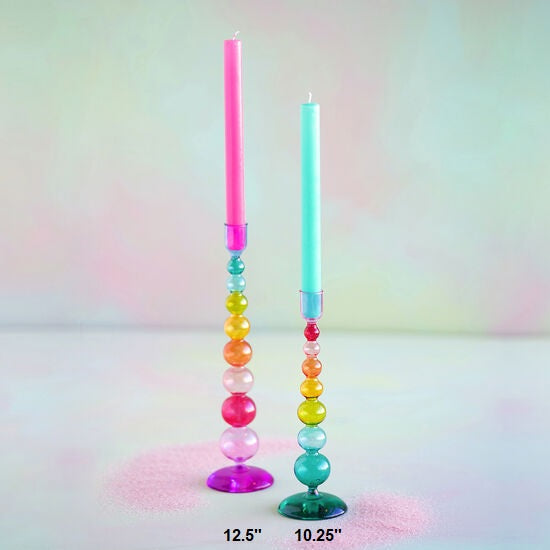 {One Hundred 80 Degrees} Rainbow Finial Taper Candle Holder