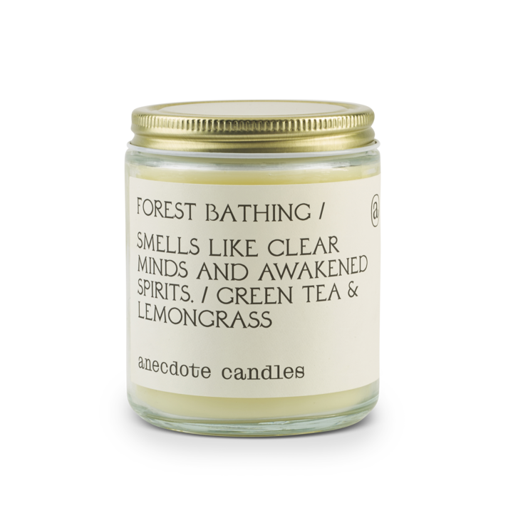 {Anecdote Candles} Coconut Soy Wax Blend Candle :: Forest Bathing :: Green Tea & Lemongrass