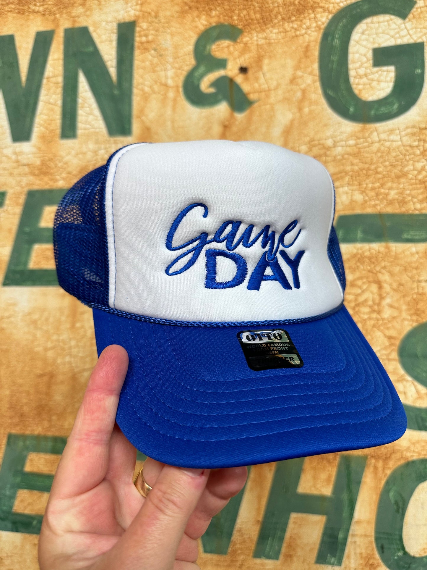 Royal Blue & White "Game Day" Cap