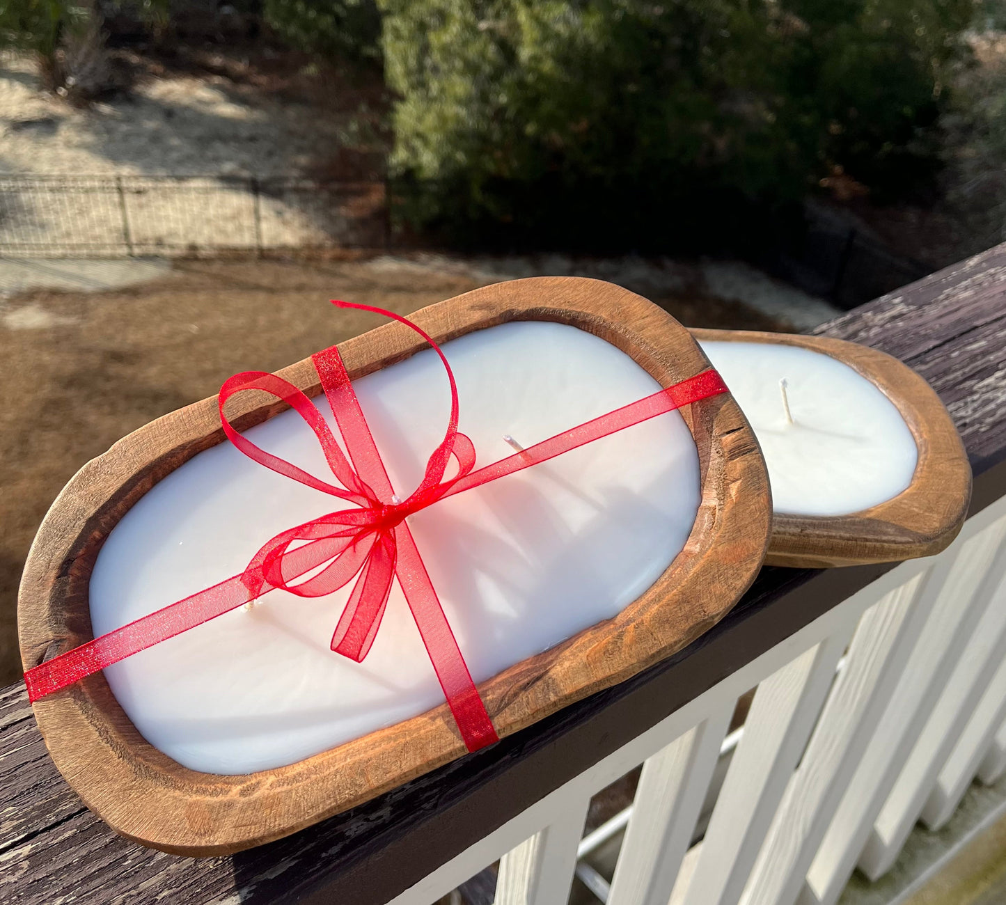 Dough Bowl 3 Wick Wood Candle by Bubbles Candle Co.- 2 colors, many scents