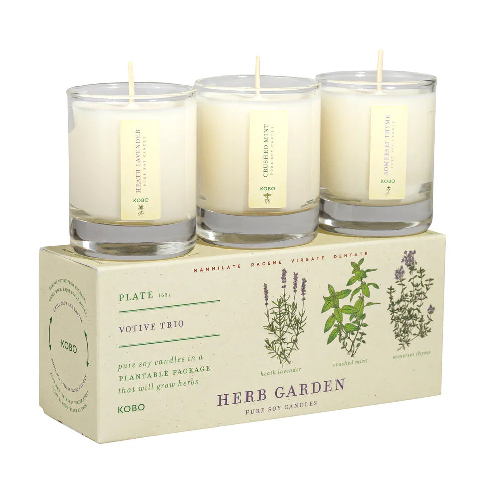 {KOBO Candles} Pure Soy Candle :: Plant The Box Collection :: Herb Garden