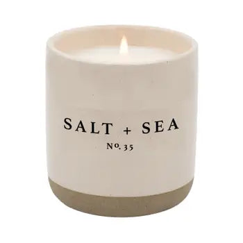 Salt and Sea Soy Candle | White Jar Candle