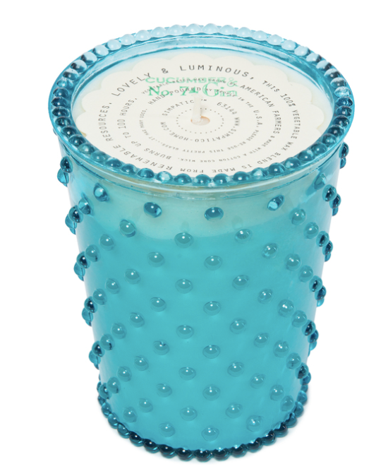 Simpatico Cucumber & Gin Hobnail Glass Candle