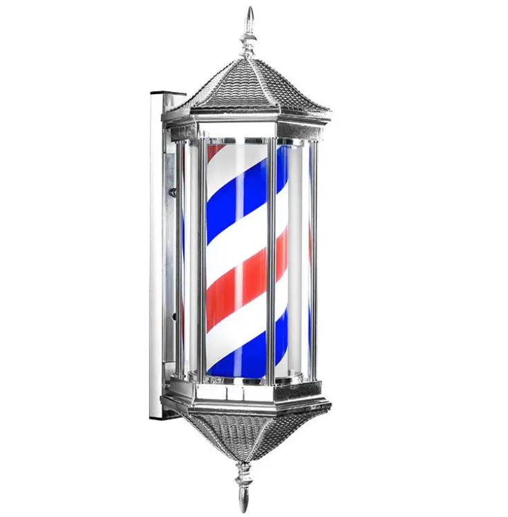 BAP00787 ¡¤ Pyramid Silver Cap Barber Pole