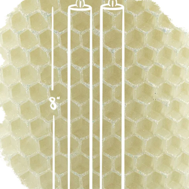 Set of Six 8" Tapers-Sucre (Ivory with Sugar Sparkle)