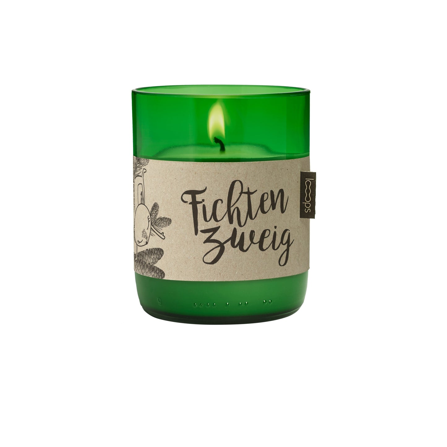 "Spruce Branch" Looops Natural Scented Candle: Spruce, Lemon, Incense