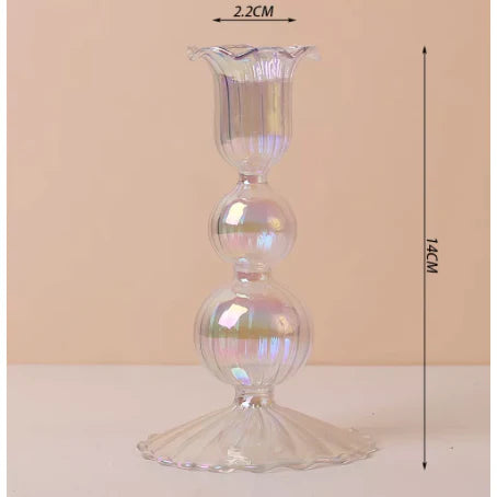 {Fiddlehead Craftsman} Mid-Century Modern Taper Holder :: Iridescent #1