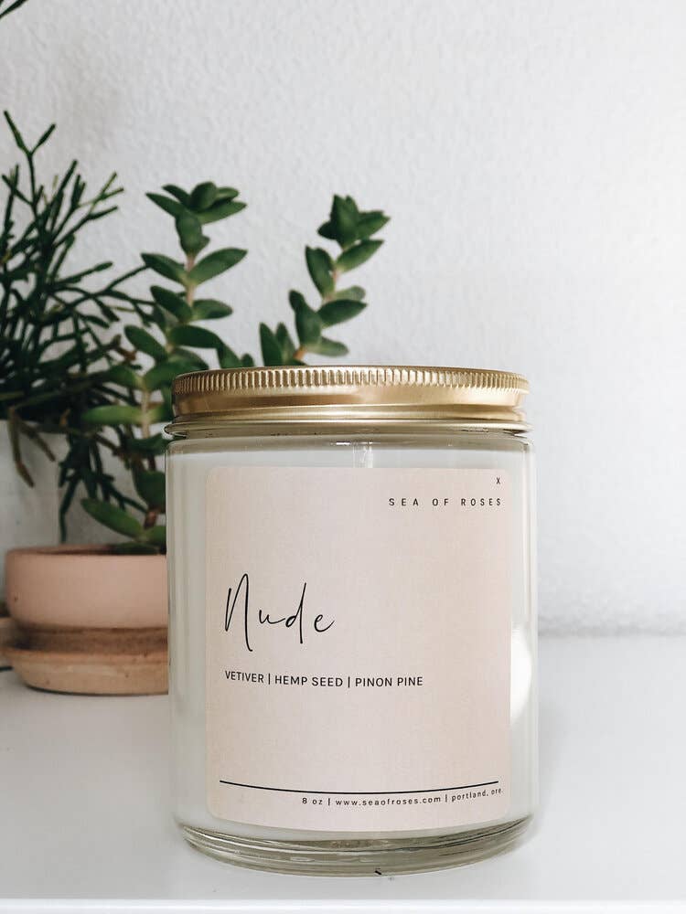 {Sea of Roses} Coconut + Soy Wax Candle :: Nude