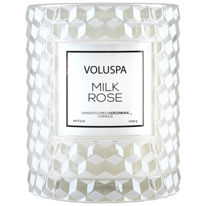 {Voluspa} Icon Cloche Candle :: Milk Rose