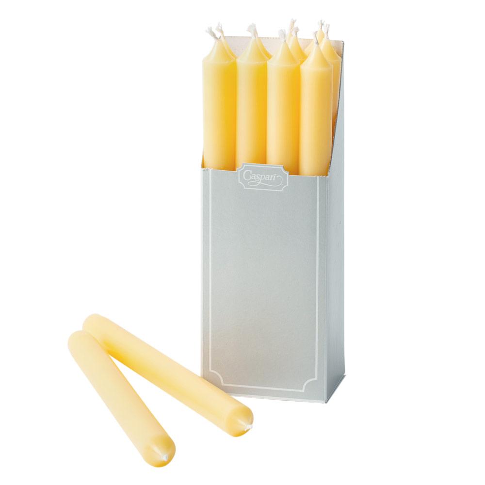 Straight Taper 10" Candles in Yellow - 12 Candles Per Box