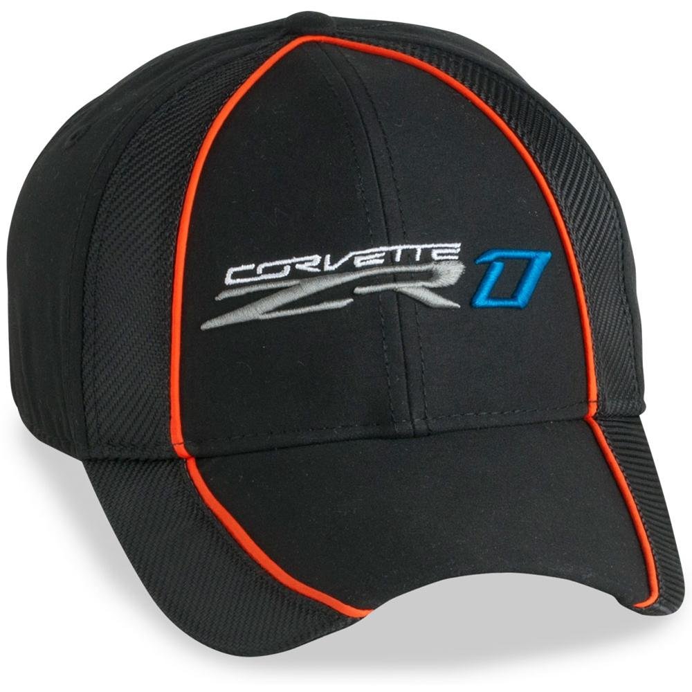 C7 Corvette ZR1 Life Begins at 200 MPH Carbon Fiber Pattern Hat/Cap : Orange Stripe