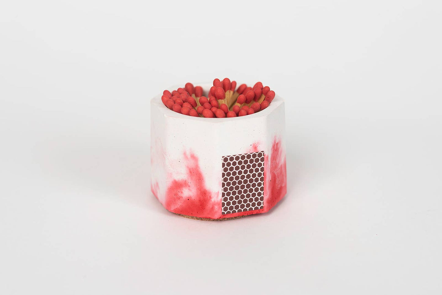 {Tenn Prairie} Match Holder with Striker :: Red + White :: Red Matches