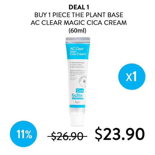 [THE PLANT BASE] AC Clear Magic Cica Cream 60ml - COCOMO
