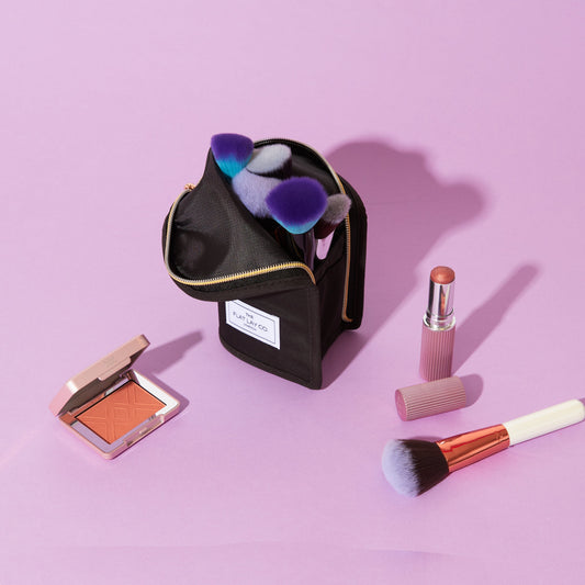 Classic Black Standing Brush Case and Pot