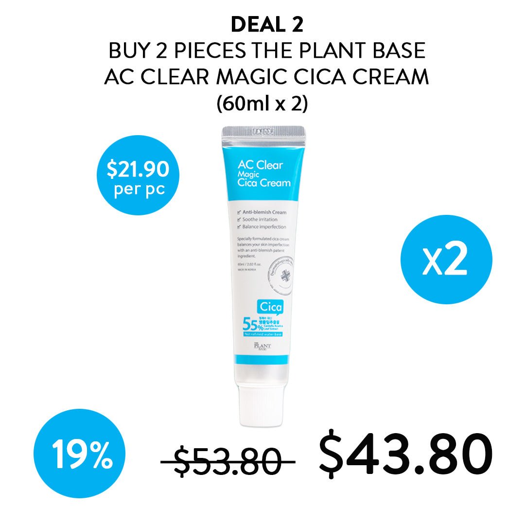 [THE PLANT BASE] AC Clear Magic Cica Cream 60ml - COCOMO