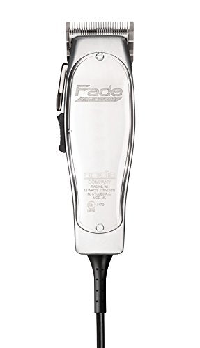 Andis 01690 Professional Fade Master Hair Clipper, Adjustable Carbon Steel Fade Blade Clipper - Zero Gap, Unbreakable Aluminium Housing, Chrome, Silver - Pack of 1,unisex-adult