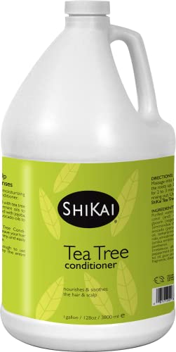 ShiKai - Natural Tea Tree Oil Conditioner, Made with Essential Oils of Peppermint & Tea Tree to Refresh & Stimulate Hair & Scalp, Soap-Free Alternative (1 Gallon)