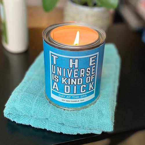 The Universe is Kind of a Dick Candle by Twisted Wares