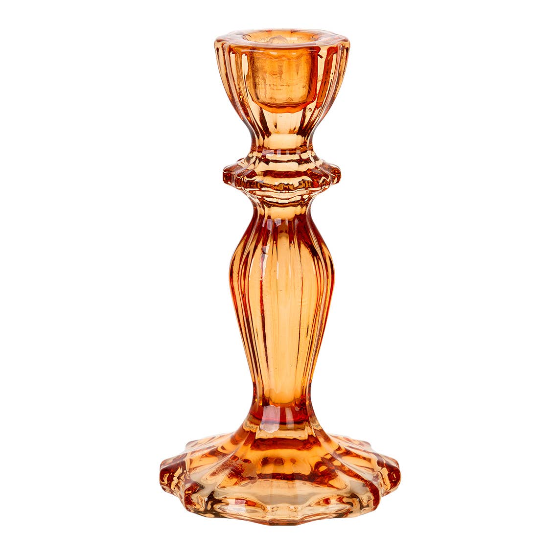 {Talking Tables} Glass Candlestick Holder :: Orange