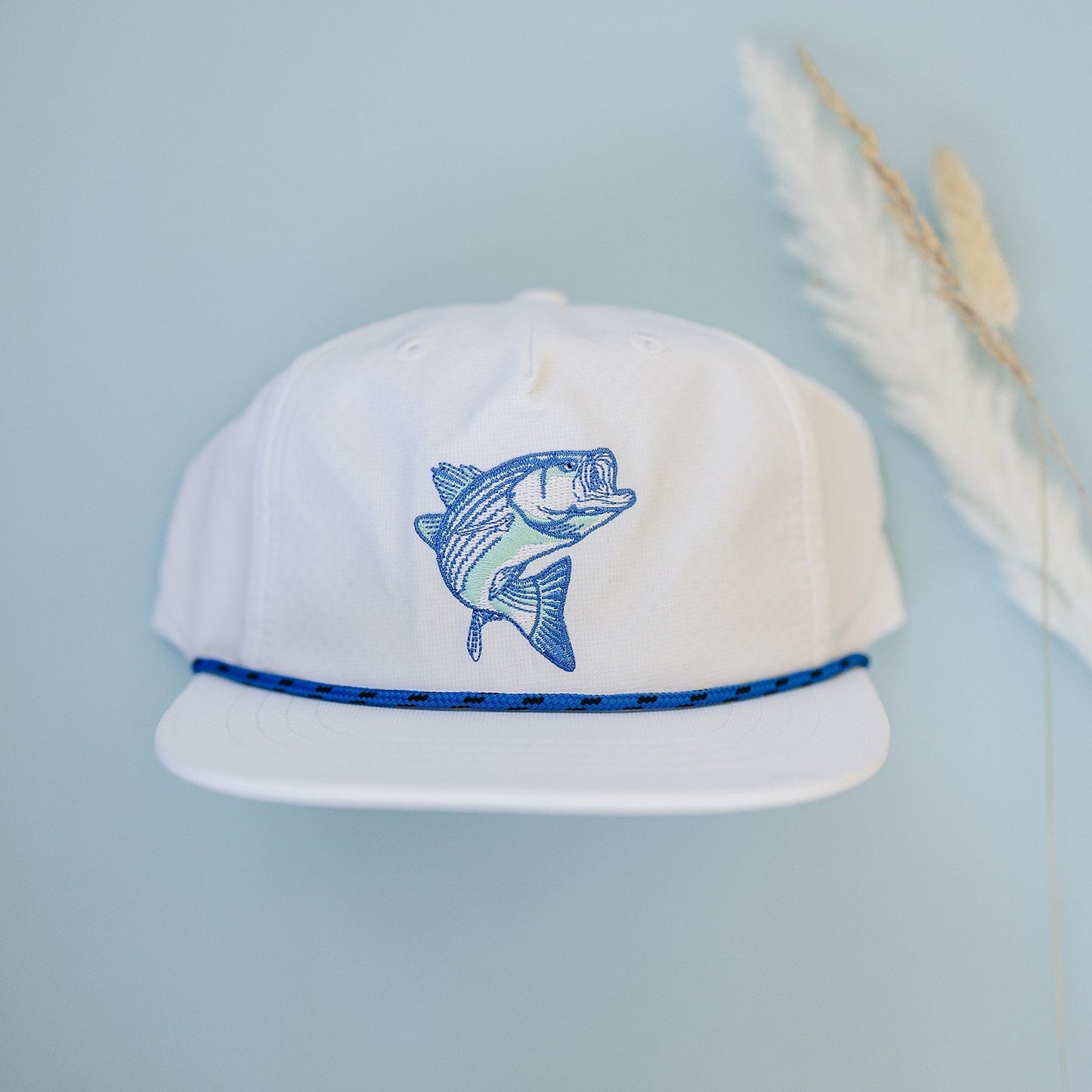 Bass Pro White Flat Brim Hat