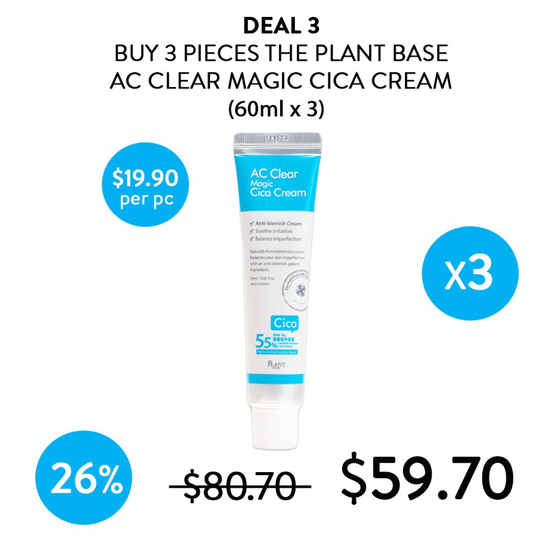 [THE PLANT BASE] AC Clear Magic Cica Cream 60ml - COCOMO