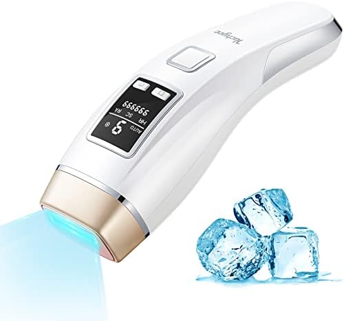 Yachyee IPL Hair Removal Device with Ice Cooling Function for Women and Men Permanent Upgraded to 999,999 Flashes for Face Armpits Legs Arms Bikini Line Comes With Goggles, Corded