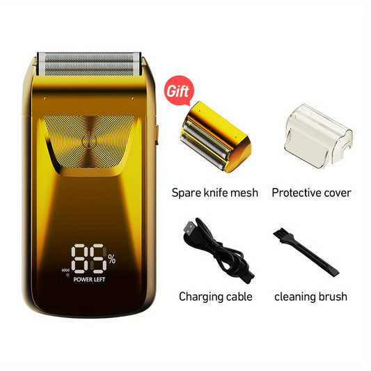 Double Mesh Shaver for Men - Reciprocating Shaving with Aluminum Foil Type - Perfect for Outdoor Use