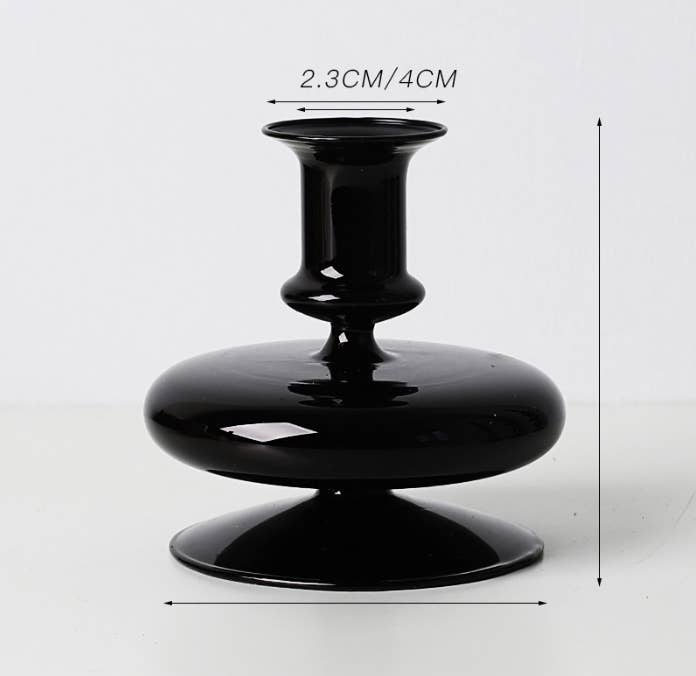 {Fiddlehead Craftsman} Mid-Century Modern Taper Holder :: Black #5