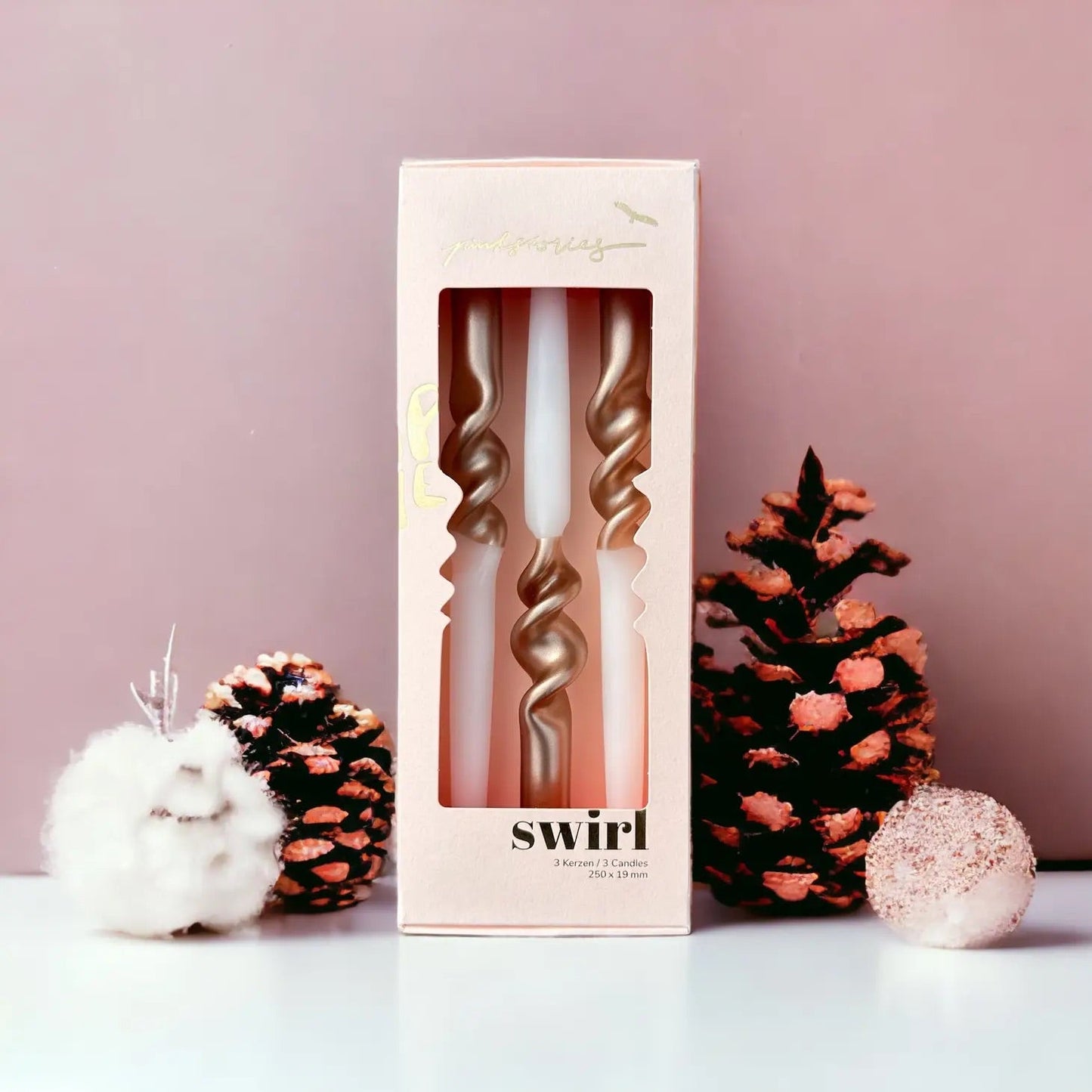 Dip Dye Swirl Candles